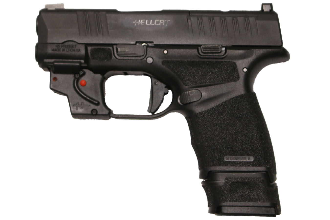 SPRINGFIELD Hellcat OSP 9mm Used Police Trade-in Optic Ready Pistol with Viridian Laser and Four Magazines